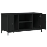 ZNTS TV Cabinet Black 100x40x50 cm Engineered Wood 832763