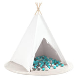 Teepee Tent White 120 x 120 x 150 cm Fabric and Plastic 3385871