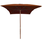 Garden Parasol Terracotta UV protective polyester and wood 313759