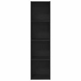Book Cabinet Black Oak 143 x 30 x 36 cm Engineered Wood 862409