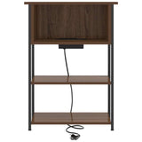 Bedside Cabinet Brown Oak 55 x 31 x 76 cm Engineered Wood 859504