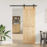 Sliding Door with Hardware Set 70x210 cm Solid Wood Pine 3332688