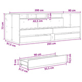 Bed Frame with Storage White 80 x 200 cm Engineered Wood 3429637