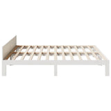 Bed Frame without Mattress White 180x200 cm Super King Solid Wood Pine 859236