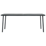 Garden Table Dark Grey 180x83x72 cm Steel 46632