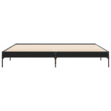 ZNTS Bed Frame Black 180x200 cm Super King Engineered Wood and Metal 845001