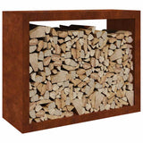 Firewood Rack 100x40x80 cm Weathering Steel 850981