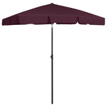 Beach Parasol Bordeaux Red 180x120 cm 314723