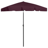 Beach Parasol Bordeaux Red 180x120 cm 314723