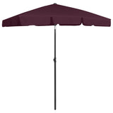 Beach Parasol Bordeaux Red 180x120 cm 314723