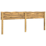 Live Edge Headboard ROSTOCK Whitewash 180 cm Solid Acacia Wood 903250