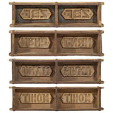 Tray with Storage 4 pcs Brown 57 x 15 x 9 cm Solid Reclaim Wood 4019611