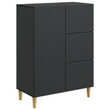 Sideboard with Drawer Black 66 x 34.5 x 90 cm Engineered Wood 894626