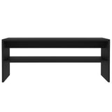 800127 Coffee Table Black 100x40x40 cm Engineered Wood
