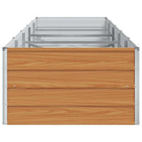 Garden Raised Bed Light Brown 400 x 80 x 45 cm Galvanised Steel 42017339