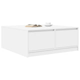 Coffee Table with Drawers White 100x100x40 cm 3328399