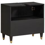 Sink cabinet with Door Black 62 x 33 x 58 cm Solid Mango Wood 4018827