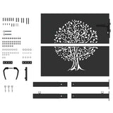 Garden Gate with Lock Black 110 x 105 cm Powder-coated steel 42015884