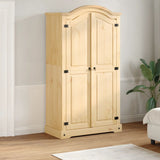 Wardrobe "Corona" 102x52x186 cm Solid Wood Pine 4012154