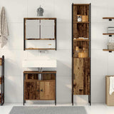 Bathroom Furniture Set with Door 3 pcs Old Wood Engineered Wood 3332575