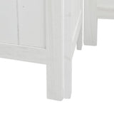 Room Divider 4 Panels White Solid Wood Paulownia 358721