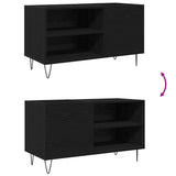 Record Cabinet Black Oak 85 x 38 x 48 cm Engineered Wood 862897