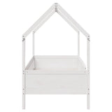 Kids' House Bed Frame without Mattress White 90x190 cm Single Pine 850708