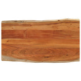 Table Top 100x60x3.8 cm Rectangular Solid Wood Acacia Live Edge 370646