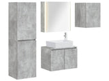 Bathroom Cabinet Set 5 pcs Concrete Grey 53 x 15.5 x 70 cm 3407330