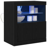 LED Sideboard Black 60.5 x 37 x 67 cm Engineered Wood 863014
