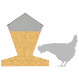 Chicken Feeder Silver 40 x 40 x 45 cm Galvanised Steel 874680