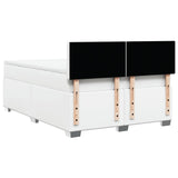 Box Spring Bed with Mattress White 140x190 cm Faux Leather 3286121
