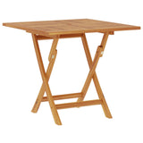 3 Piece Folding Garden Bistro Set 3 pcs Natural Solid Teak Wood 3434108