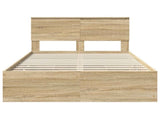 Bed Frame with Drawer Sonoma Oak 120 x 190 cm Engineer Wood 3410730