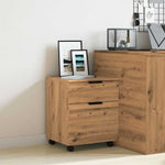 ZNTS Mobile File Cabinet with Wheels Artisan Oak 45x38x54 cm Engineered Wood 856950