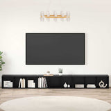 TV Cabinet Set 3 pcs Black Oak 37 x 35 x 107 cm Engineered Wood 3393553