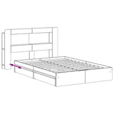 Bed Frame with Storage with Drawer Concrete Grey 150 x 200 cm 3433673