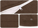 Cushion with Pillow HEERLEN 6 pcs Brown Fabric 929646