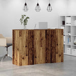 Reception Desk Old Wood 155x50x103.5 cm Engineered Wood 3324203