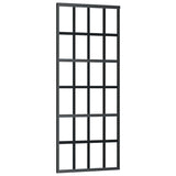 Sliding Door with Hardware Set Black 76x205 cm ESG Glass 3375905