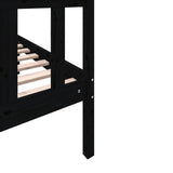 Bed Frame without Mattress Black Solid Wood Pine Small Single 3101312