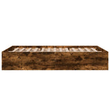 Bed Frame without Mattress Smoked Oak 120x200 cm 3281025