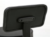 Round Shape Plastic Adjustable Salon Stool with Back Black 42012977