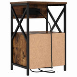Bedside Cabinet Smoked Oak 40 x 31 x 60 cm Engineered Wood 859464