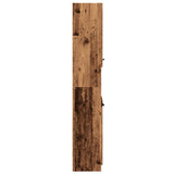 Bathroom Cabinet Old Wood 32x34x188.5 cm Engineered Wood 856943