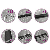 145352 Wall-mounted Peg Boards 4 pcs 40x58 cm Steel