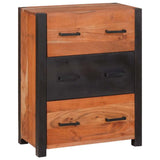 Sideboard 3 pcs Brown 110 x 30 x 75 cm Solid Acacia Wood 3321524