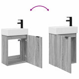 Bathroom Vanity Unit with Tap Grey Sonoma 45.5 x 22.5 x 84 cm 889438