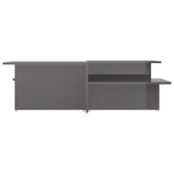 Coffee Tables 2 pcs High Gloss Grey 111.5x50x33 cm Engineered Wood 805578