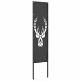 Garden Privacy Screen Black 32 x 140 cm Cold-rolled steel 876259